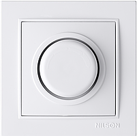 Димер, світлорегулятор 1000W з підсвіткою Nilson Touran білого кольору