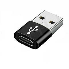 ⇒ Перехідник USB-A на Type-C (Black)