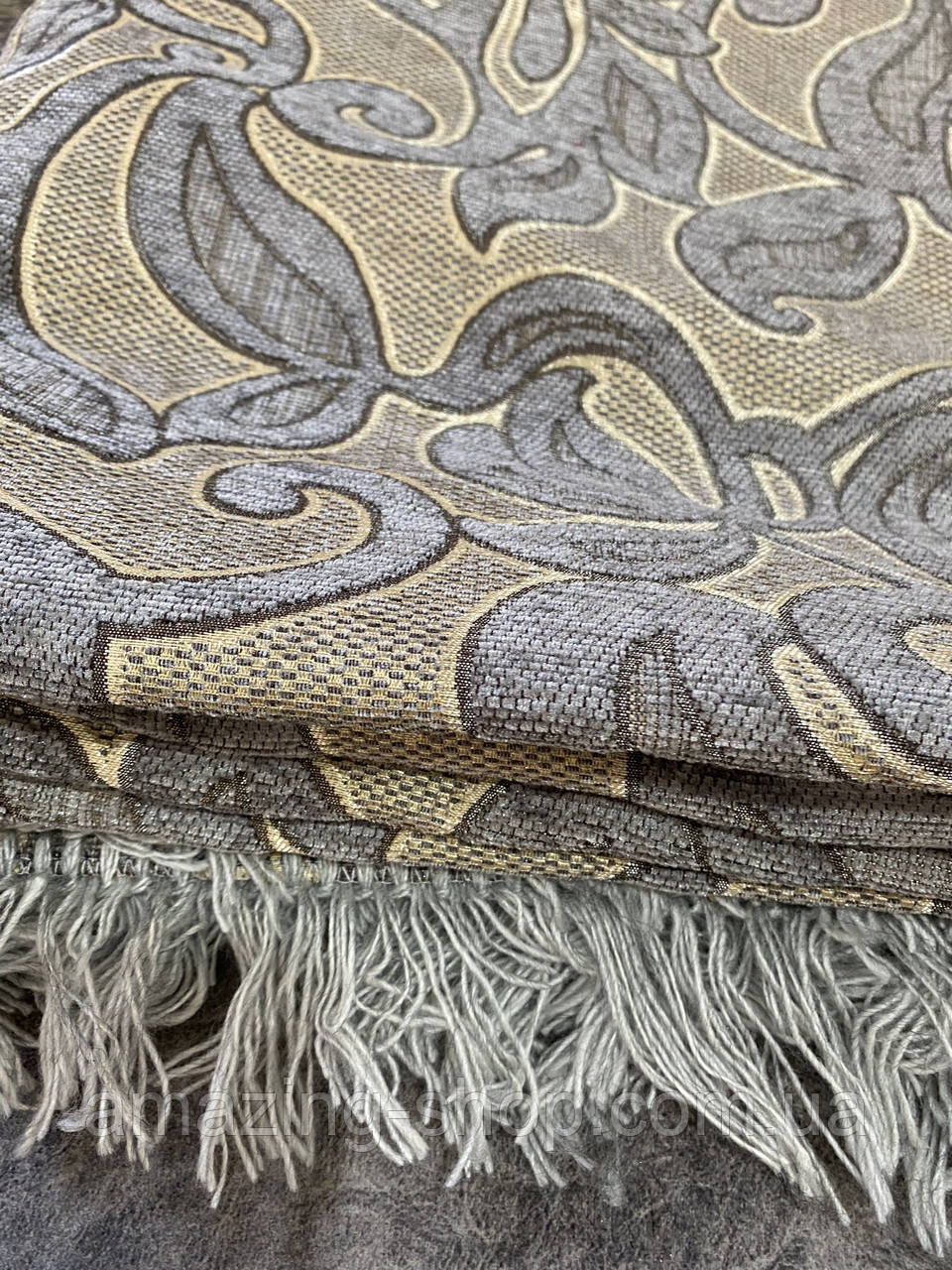 Дивандек на диван і два крісла, комплект накидки на меблі з бахромою. Міцні, надійні і якісні., фото 1