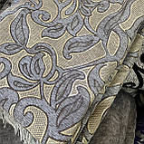 Дивандек на диван і два крісла, комплект накидки на меблі з бахромою. Міцні, надійні і якісні., фото 5