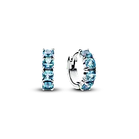Срібні сережки Pandora «Блакитні хупи» 293851C01