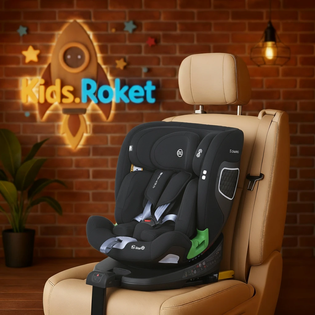 Дитяче автокрісло El Camino i‑STAND ME 1146 — i‑Size R129, 360°, Isofix з опорною ногою, 0–12 років (40–150 см), 5 положень, фото 1