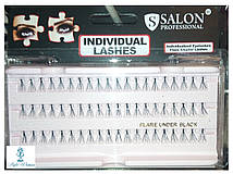 Накладні вії, пучки SALON, Under короткі чорні