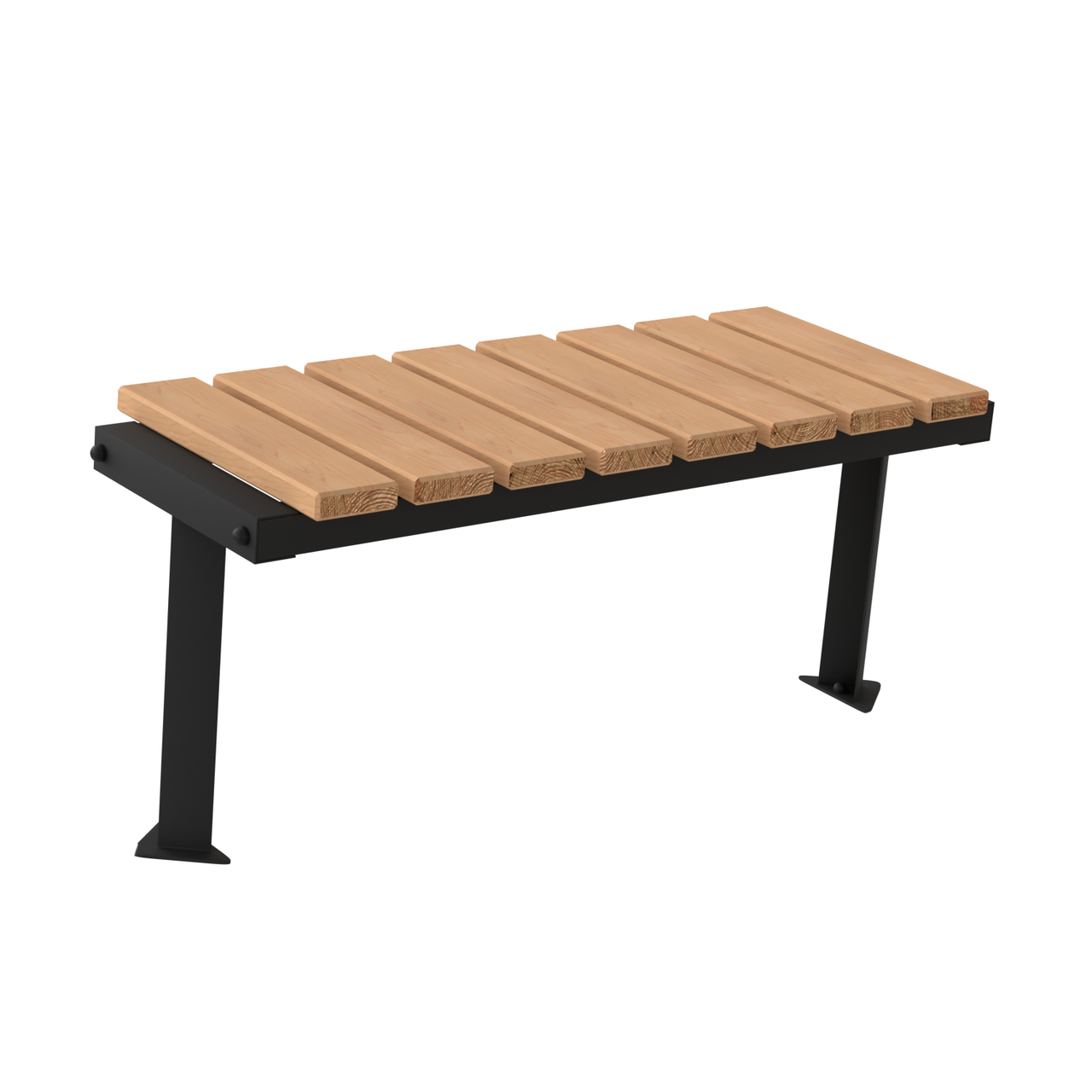 Лавка на кладовище без спинки 1 м (сталь/натуральне дерево), фото 1