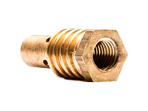 Розпилювач газу латунний для зварювальних пальників MIG/MAG VITA (ES-0012) М8×1 різьба внутрішня права, коротка юбка