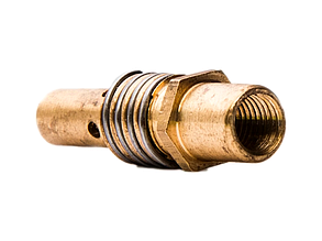 Розпилювач газу латунний для зварювальних пальників MIG/MAG VITA (ES-0015) М8×1 різьба внутрішня ліва з пружиною, довга юбка