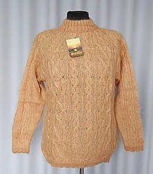 Теплий жіночий светр персикового кольору (з 50 по 60 р)