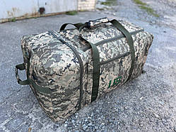 Сумка баул тактична us 160 л непромокаюча покращена Піксель