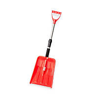 Лопата для снігу 25х68-87 см телескоп, м'яка вставка, алюмінієва трубка з металевою губою INTERTOOL