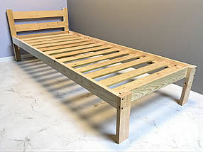 Ліжко Нікола 200×90 масив сосни ламелі без покриття, фото 2