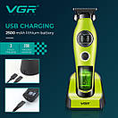 Тример VGR V-880T BLACK, EXTERNAL ROTOR MOTOR, MIM BLADE, 4 насадки, док-станція, фото 5