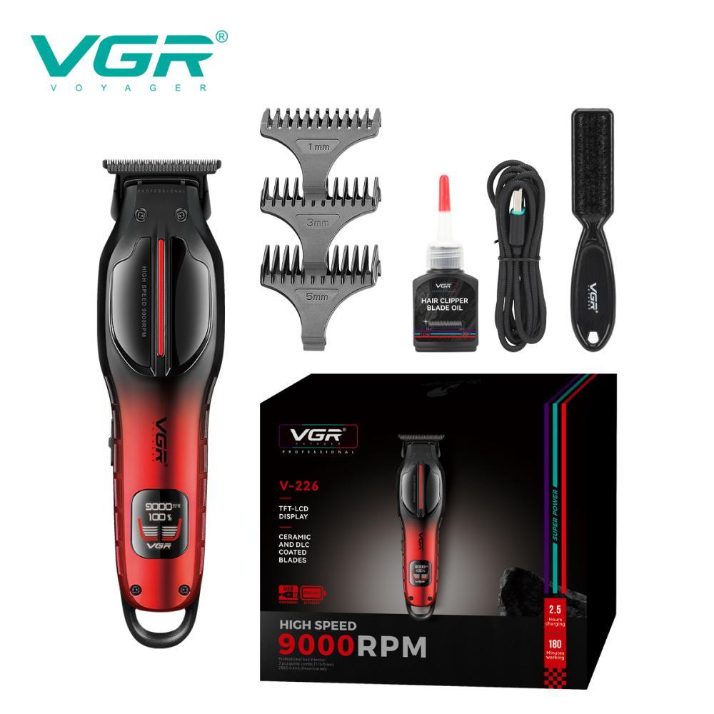 Тример VGR V-226 RED, 9000 RPM, 3 насадки, LED display, фото 1