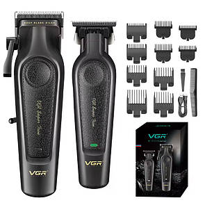 Комплект VGR 2 в 1 V-197&995, акумуляторна машинка для стриження (clipper) і тример