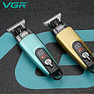 Тример VGR V-975 GOLD, 4 насадки, LED display, фото 2