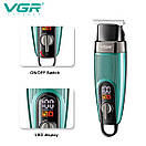 Тример VGR V-975 GOLD, 4 насадки, LED display, фото 3