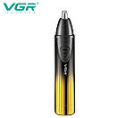 Тример VGR 2 в 1 V-619 GOLD, 2 насадки — тример для носа, шейвер, фото 2