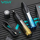 Тример VGR 2 в 1 V-619 GOLD, 2 насадки — тример для носа, шейвер, фото 3