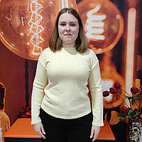 Светр жіночий прямий спущений рукав 42/46 лимон