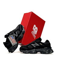 Чоловічі термо кросівки New Balance 9060 Black Cordura GTX чорні Нью Баланс замша водонепроникнений текстиль осінь зима