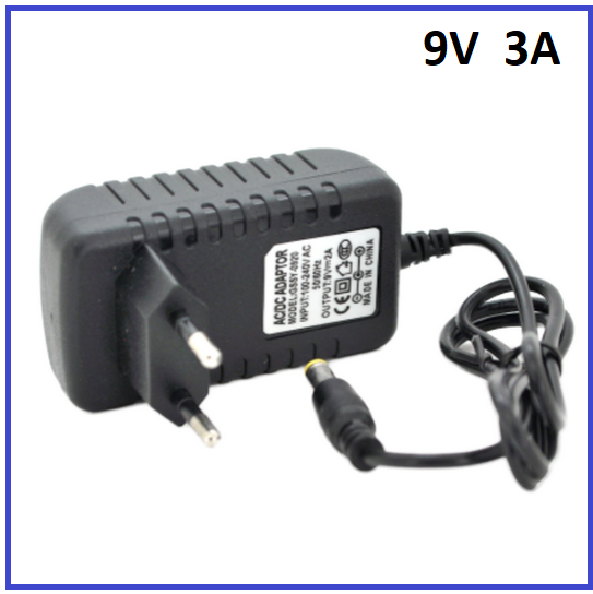 Імпульсний адаптер живлення Voltronic 9В 3А (27Вт) штекер 5.5/2.5, фото 1