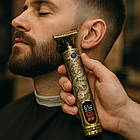 Тример для стрижки волосся + 4 насадки, з USB, T9 / Акумуляторна машинка для бороди / Чоловічий тример, фото 2