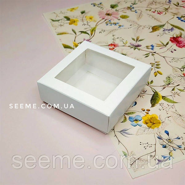 Коробка з віконцем, 80x80x30 мм., фото 1