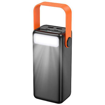 Повербанк Borofone 40000mAh 22.5W 2xUSB/Type-C ліхтарик BJ66 Black