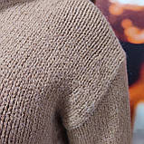 Светр жіночий теплий довгий туніка горло стійка 42/46 беж, фото 7