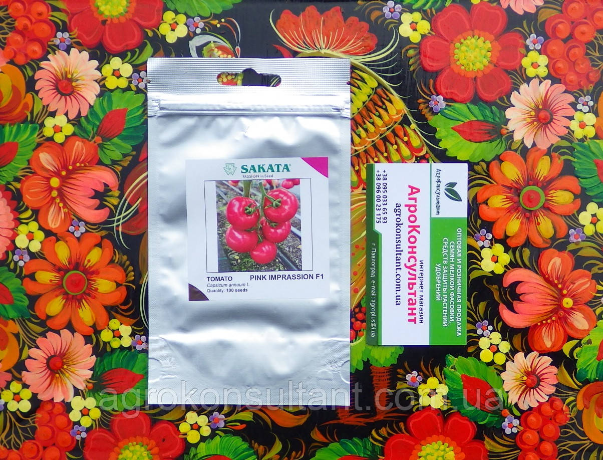 Насіння томата Пінк Імпрешн F1 (Sakata), 100 насінин — індетермінантний, ультраранній (60-65 днів), рожевий