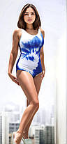 ОПТКупальник слитный Samegame 521 Макария голубой(В НАЛИЧИИ ТОЛЬКО 42 44 46 48 50 УКР р-ры), фото 2