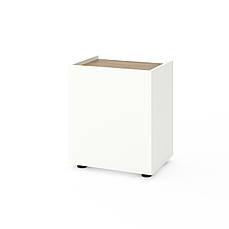 Приліжкова тумба Metkas Home B028U, 450×350×530 мм, ЛДСП, Білий сніг-Дуб Артизан (MB028UWDA)