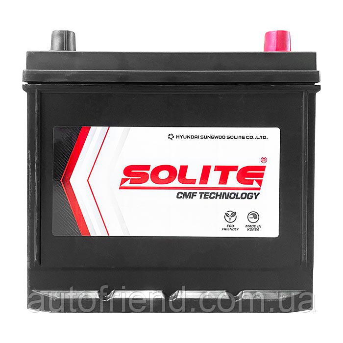 Акумулятор SOLITE 65Ah ASIA Ев (-/+) (550CCA) (д232*ш175*в225) 75D23L, фото 1
