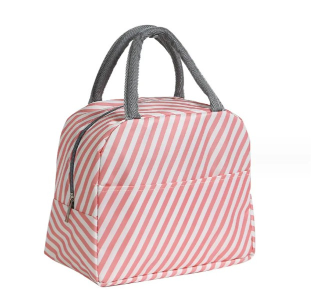 Термосумка для обідів 6л / Ланч бокс для роботи / Сумка холодильник для подорожі / Термосумка для продуктів Рожева, фото 1