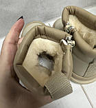 Зимові дитячі Ugg Bessky уггі екошкіра   бежеві 27-28, фото 4