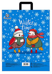 Пакет із петльовою ручкою 400*420 мм 25 шт Зимові пташки