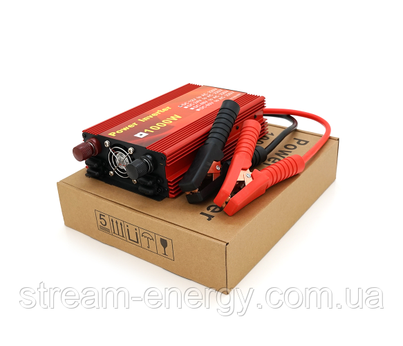 Інвертор напруги Demuda, 1000W 12/220V з апроксимованою синусоїдою, фото 1