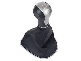 Seat Altea 2004 - ручка перемикання передач чорний і бежевий + чохол з хромованою рамкою 5 передач, арт.