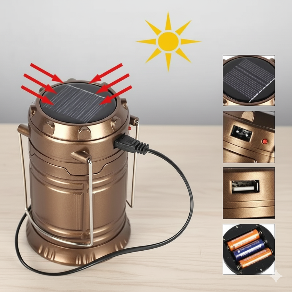 Кемпінговий ліхтар із сонячною батареєю LED 19*9*9 см G-85 Аварійний кемпінговий ліхтар, фото 1