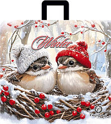 Пакет із петльовою ручкою 340*360 мм Пташки 25 шт.