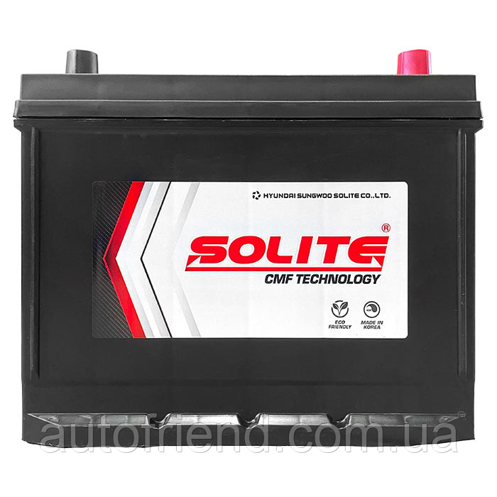 Акумулятор SOLITE 78Ah ASIA Ев (-/+) (650CCA) (д260*ш173*в225) 105D26L, фото 1