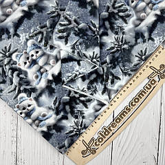 Футер двунитка "Котики з Карпат"- 180см. (діджитал)