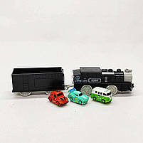 Трек залізниця і автотрек з машинками та поїздом T933A — музика, звук, кермо, паркінг, набір для дітей 3+, фото 8