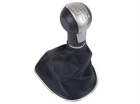 Seat Altea 2004 - ручка перемикання передач чорний I бежевий + чохол з хромованою рамкою 6 передач, арт.