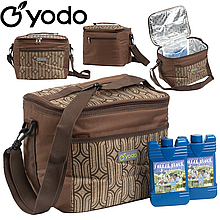 Термосумка для пікніка термосумка для їжі термосумка для обідів ізотермічна YODO 8L Brown коричнева