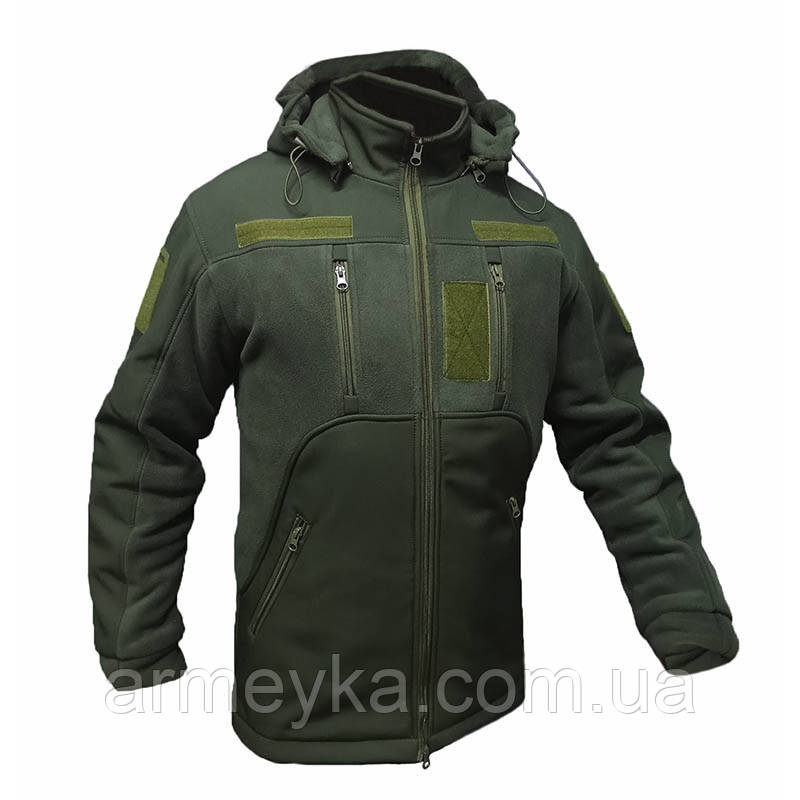 Тактична кофта флісова з капюшоном, мембранними вставками та підкладкою Omni-Heat (UA), фото 1
