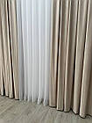 Оксамитові(велюрові) однотонні штори турецької якості. Колір: бежевий, фото 7