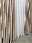 Оксамитові(велюрові) однотонні штори турецької якості. Колір: бежевий, фото 5