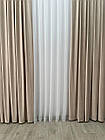 Оксамитові(велюрові) однотонні штори турецької якості. Колір: бежевий, фото 6