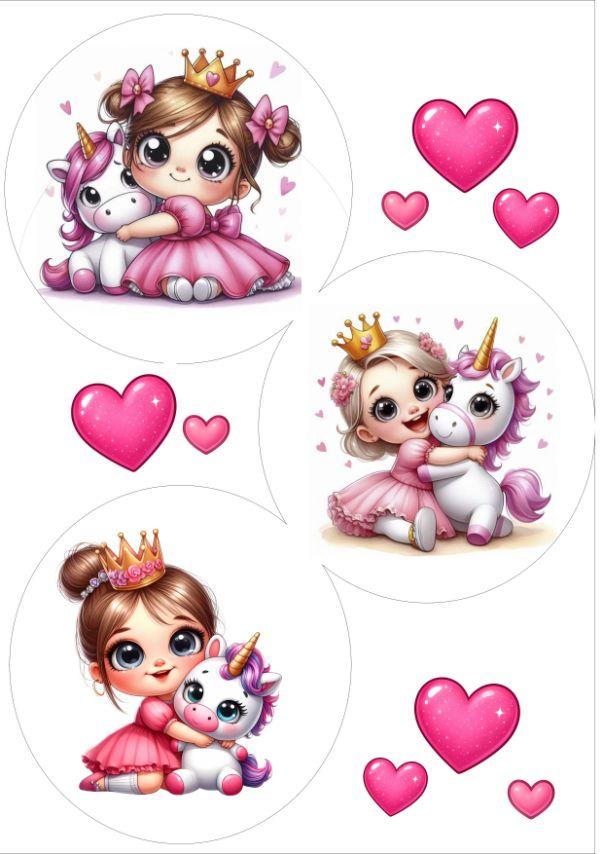 Вафельна картинка  "Тортик для дівчинки" /ВК-0001/  - А4, фото 1