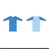 Халат хірургічний,стерильний ОПТІМУМ, р.L , СМС 30г\м2 "Медітек", фото 4